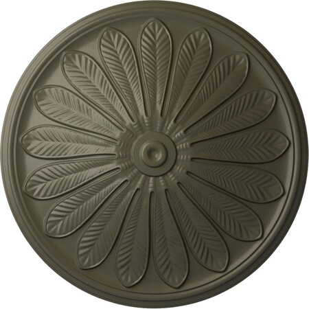 Ekena Millwork Brontes Ceiling Medallion (Fits Canopies up to 3 5/8"), Hnd-Painted Witch Hazel, 25 1/2"OD x 5 1/2"P CM25BRWHF
